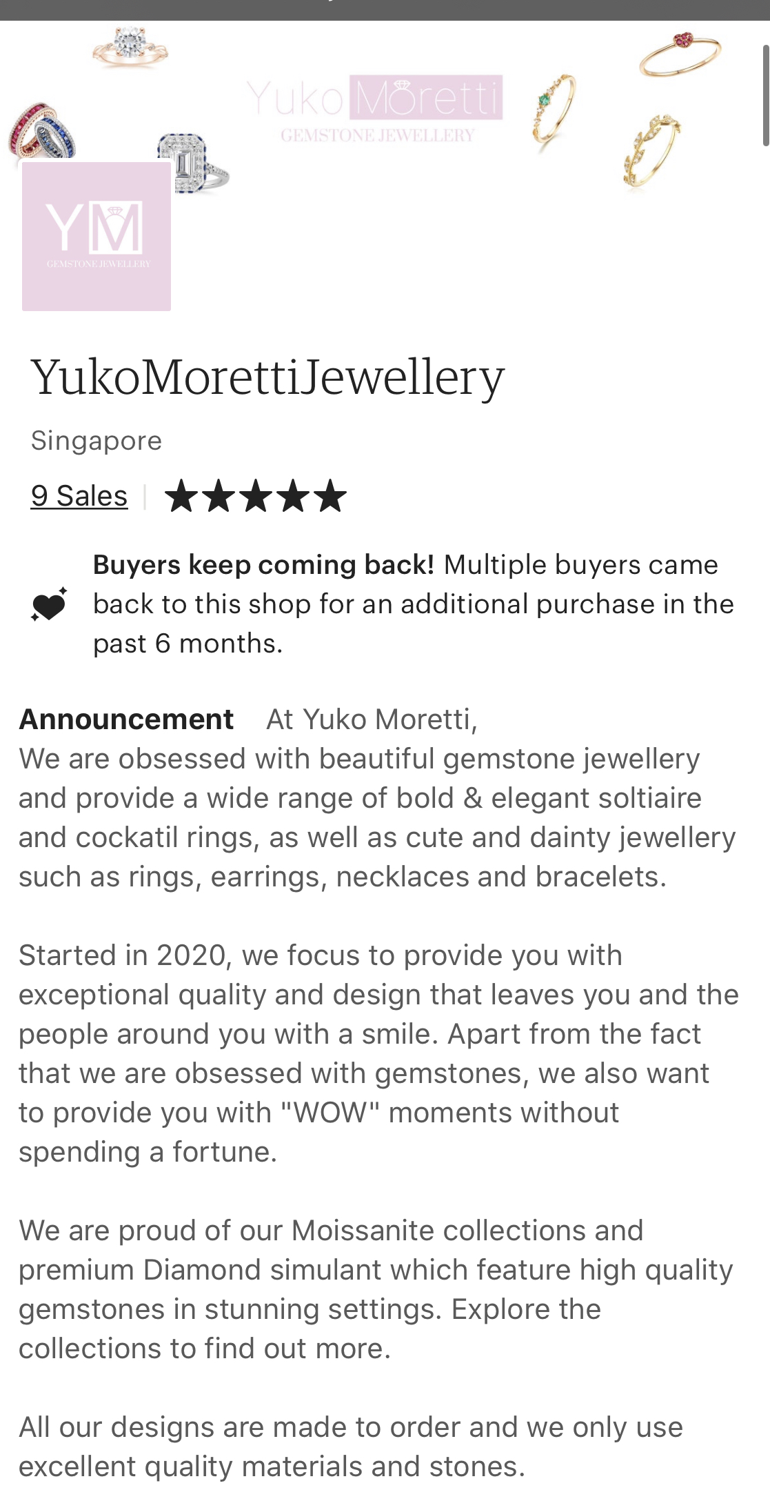 Yuko Moretti AliExpress Etsy Store