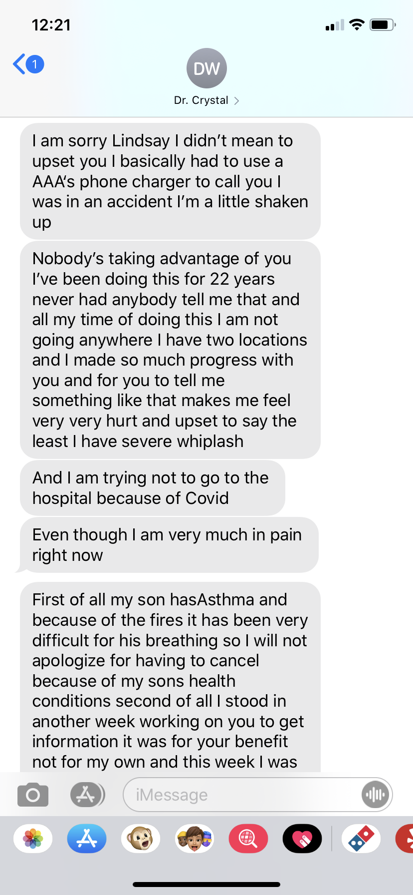 Text between owner and client2