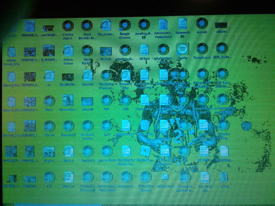 What my useless screen looks like