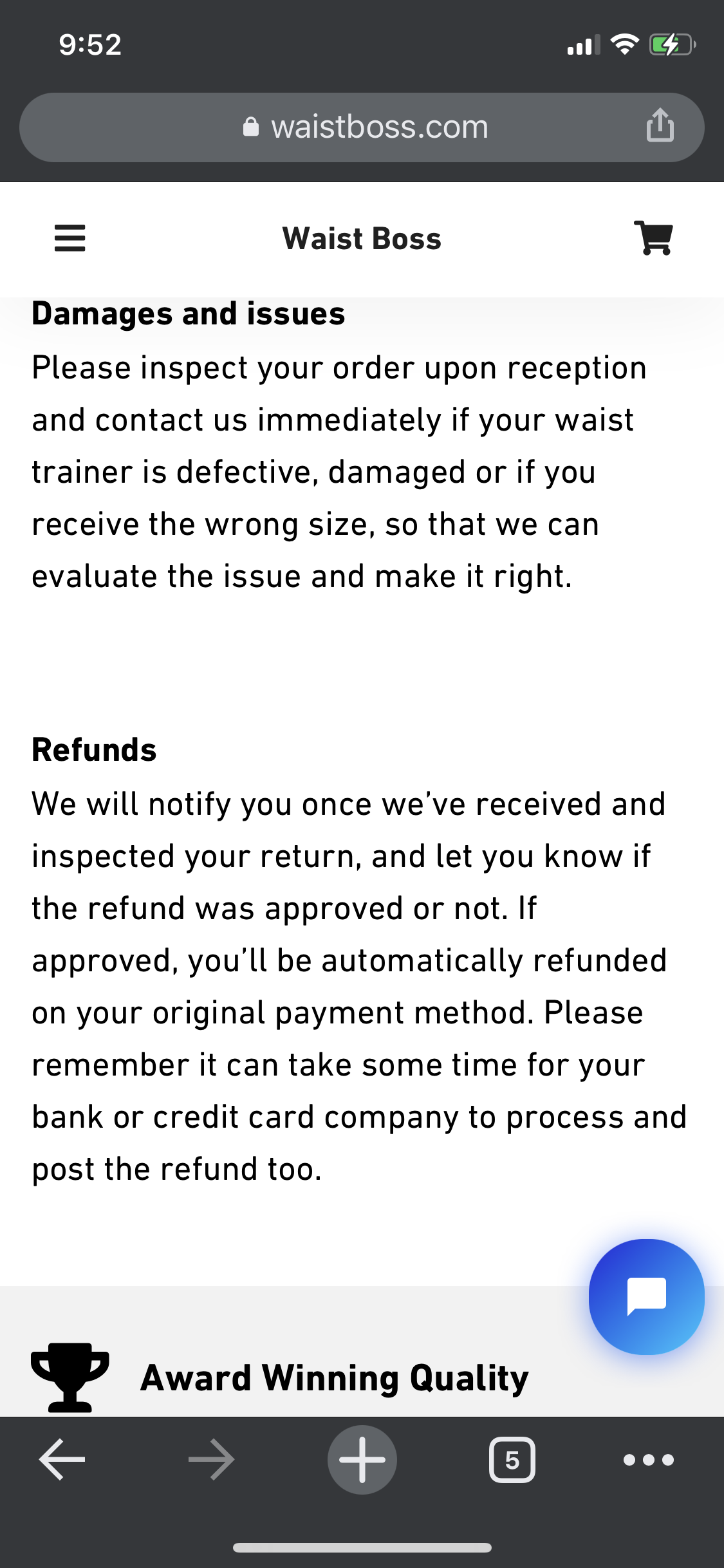 Refund requirements 