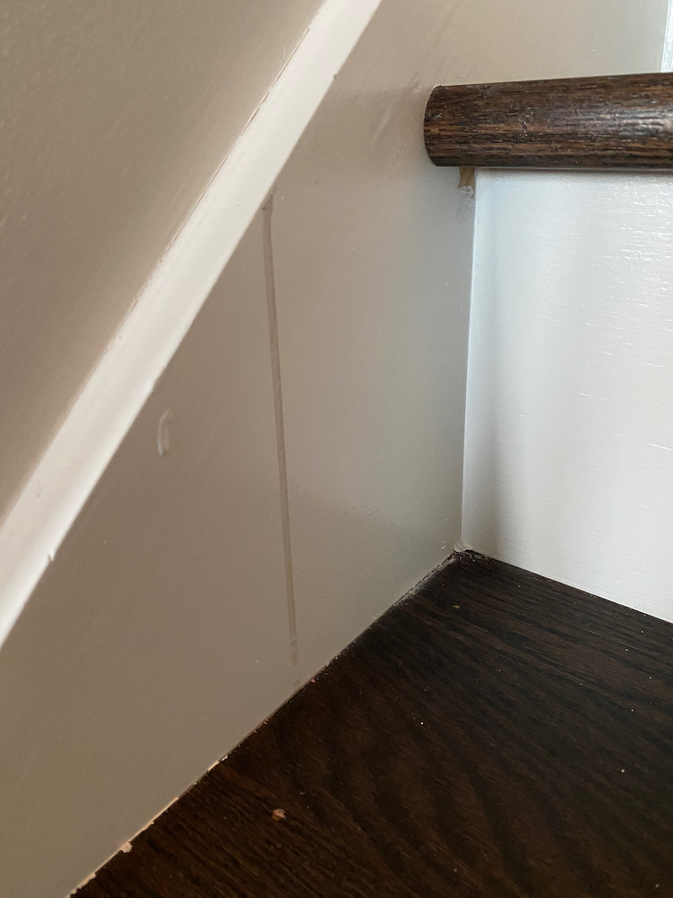 more paint on trim / stairs 