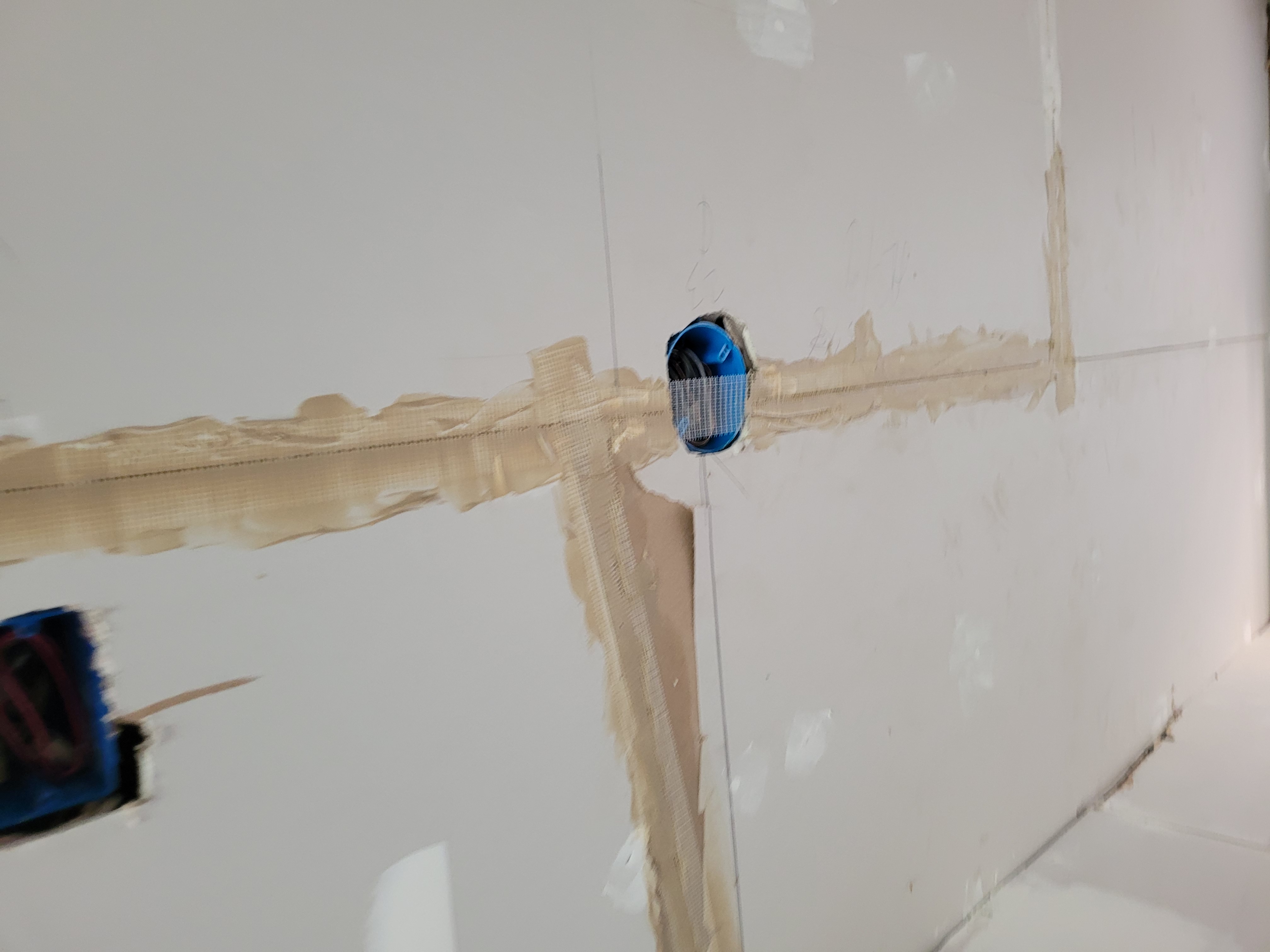 Terrible drywall and taping job