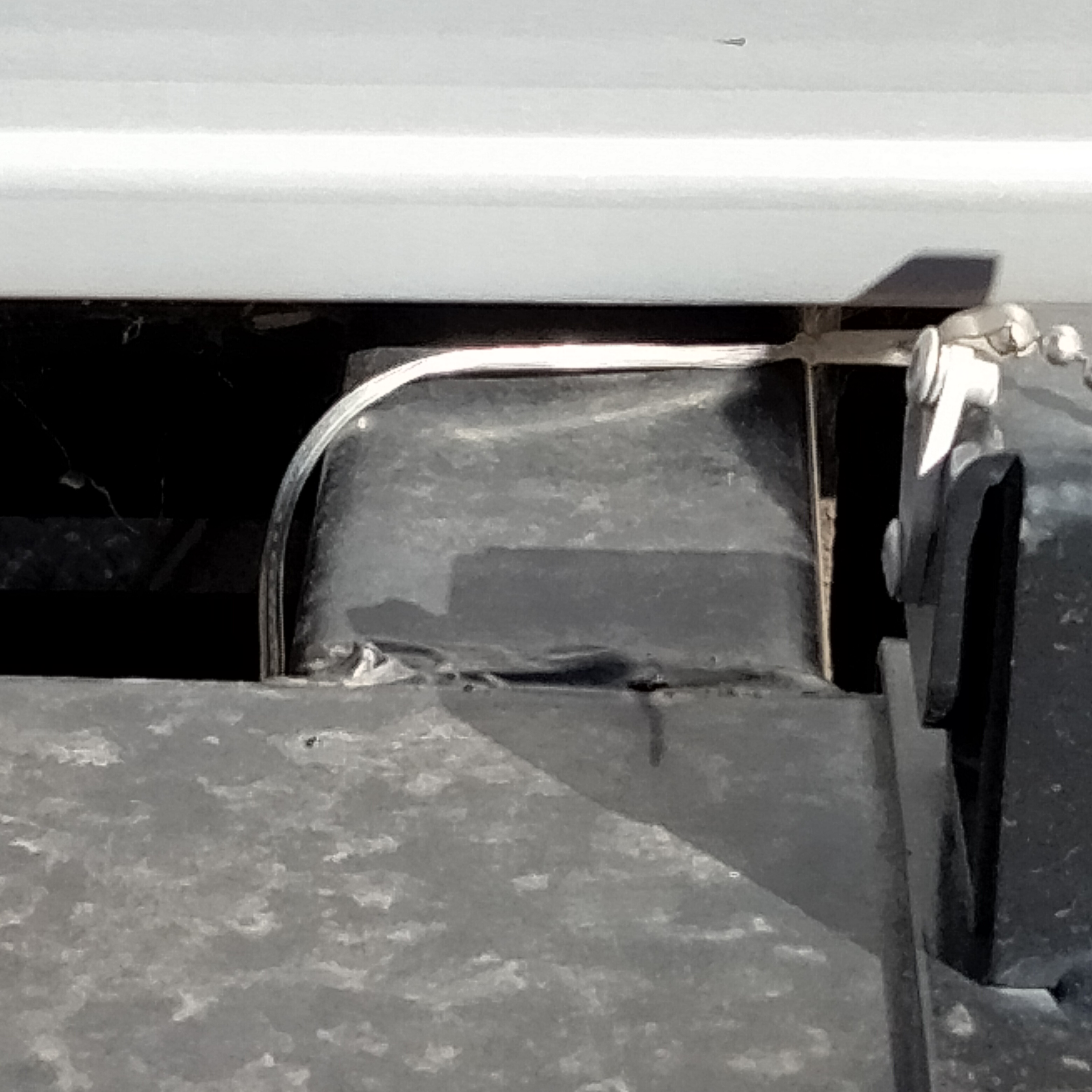 Right hand side of back RV bumper