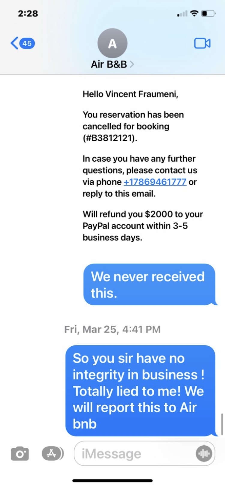 Here he says refund in 3-5 days