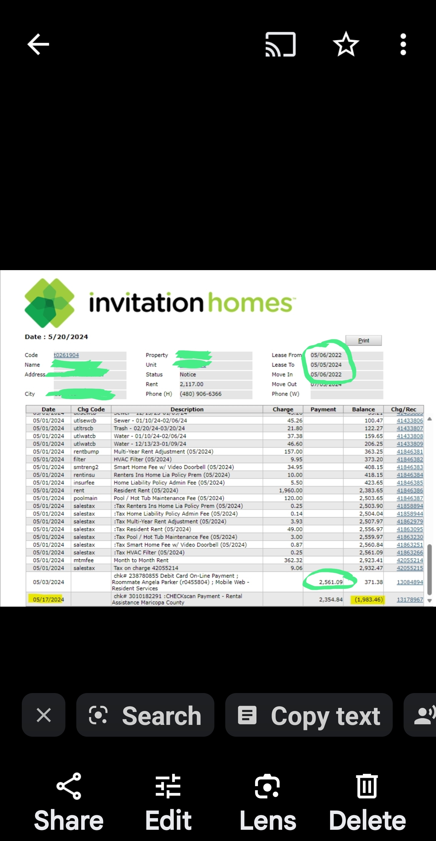 Ledger with fake fee