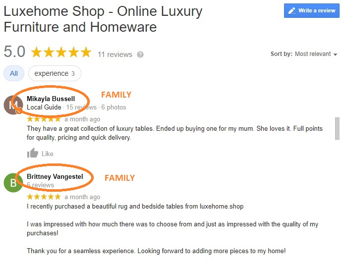 Reviews by Family