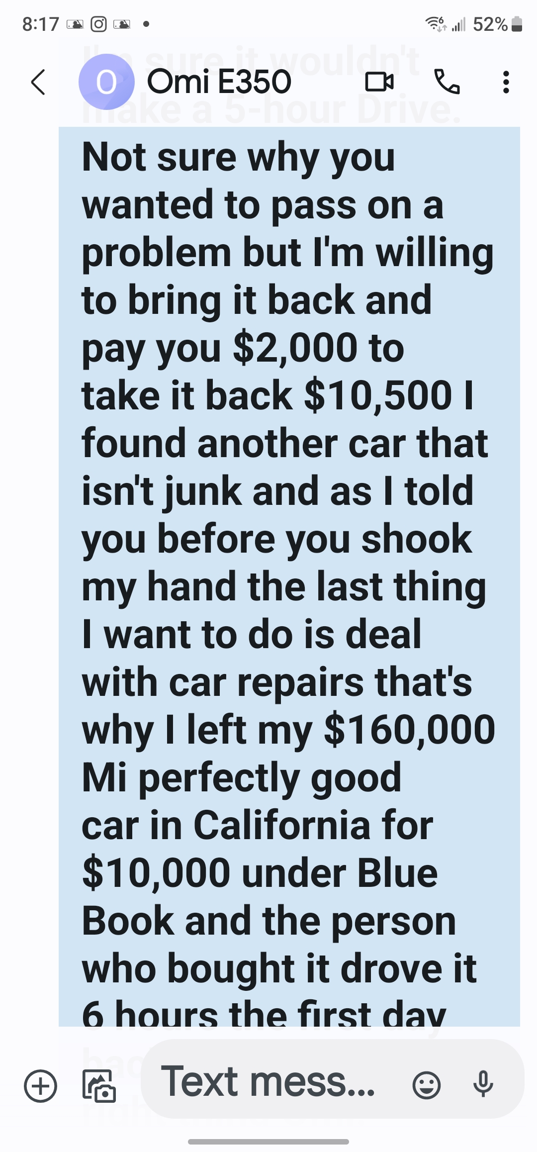 I offered to give them $2000 to take back the fake