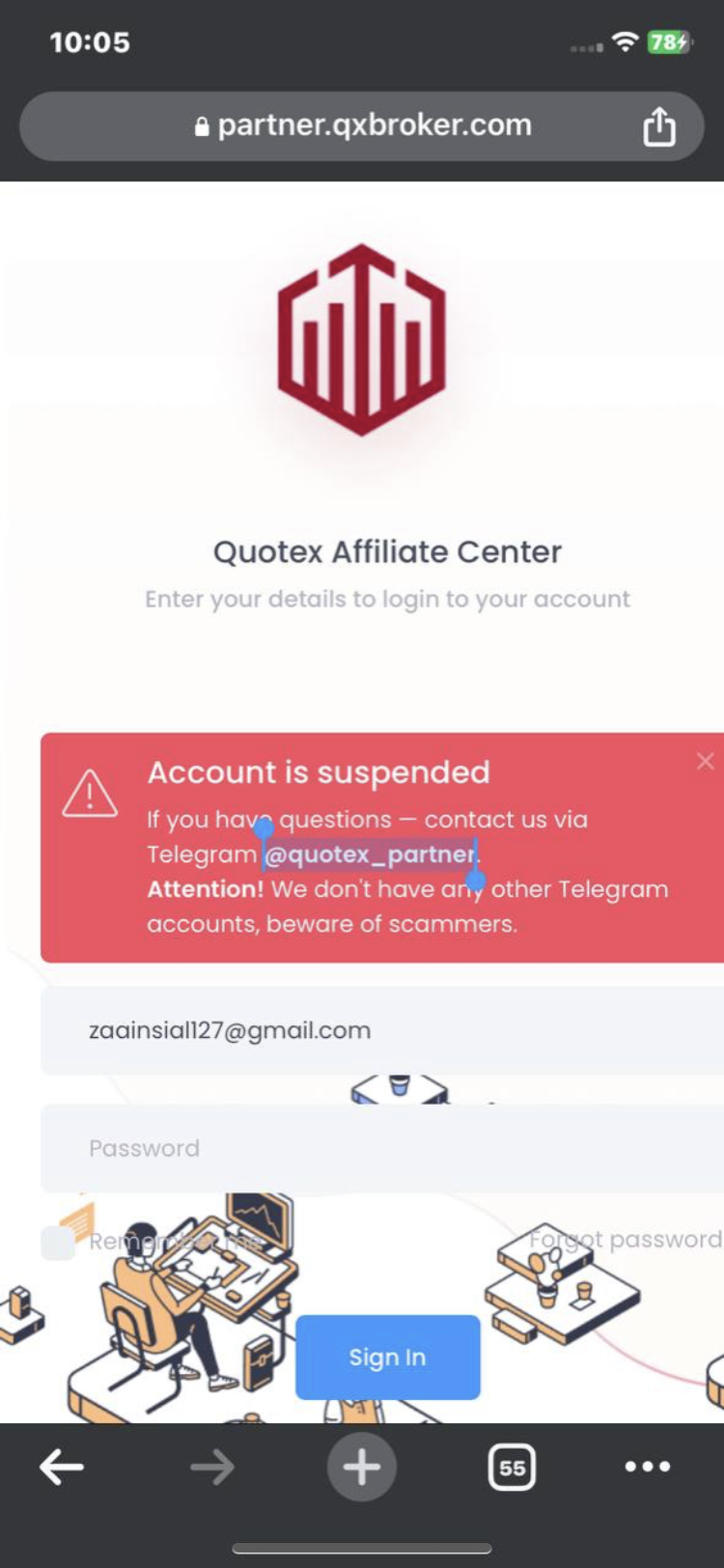 They suspended me on my first withdrawl