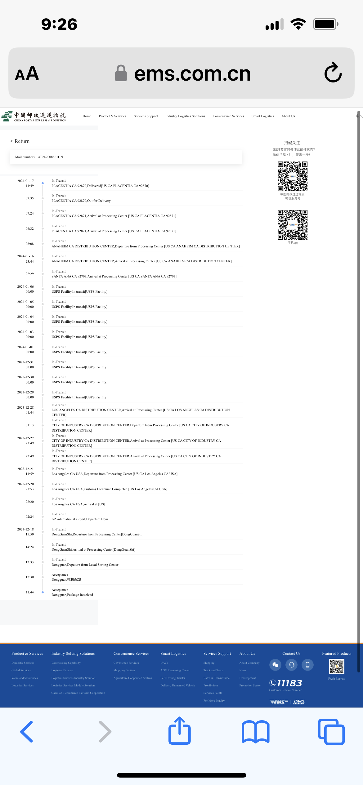 China Post Tracking