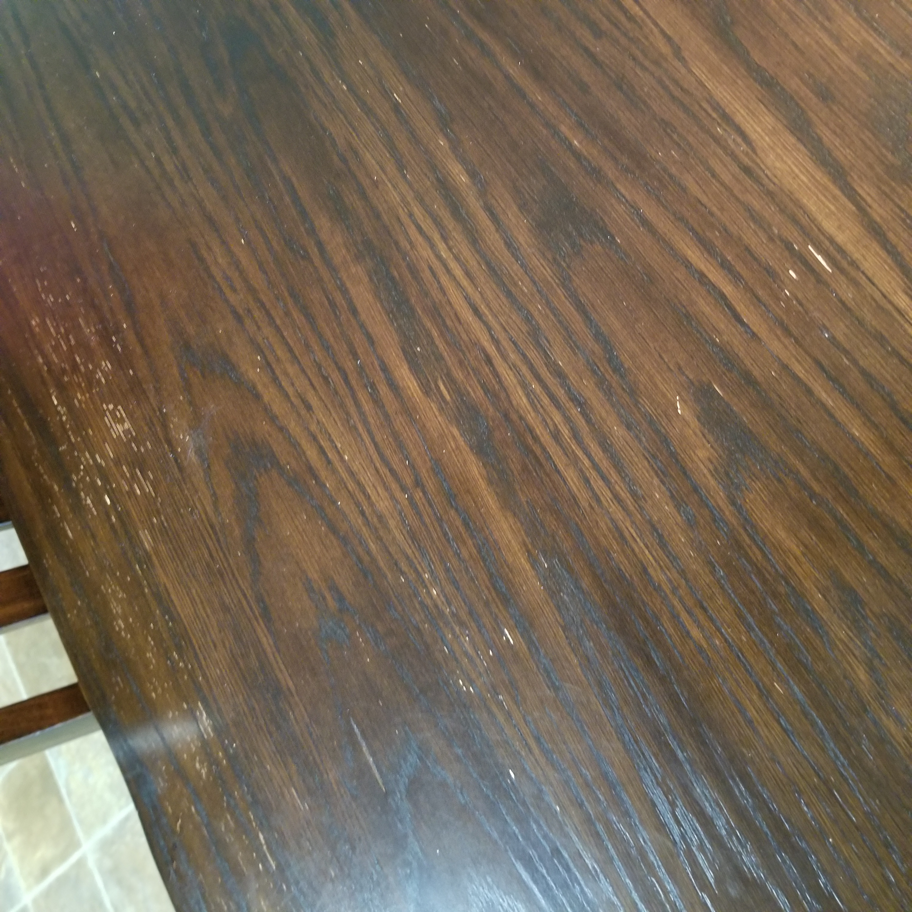 Tabletop finish wearing off within 2 months