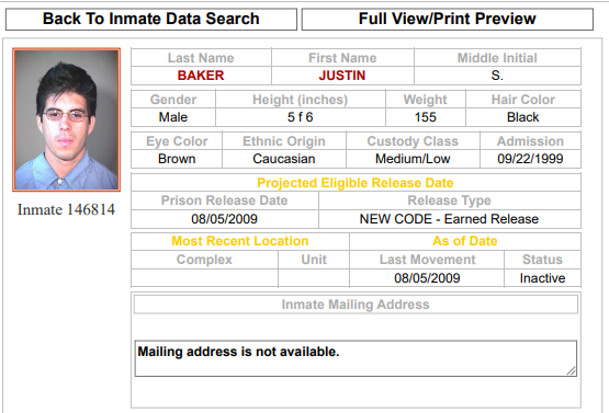 INMATE Justin Shane Baker Studios