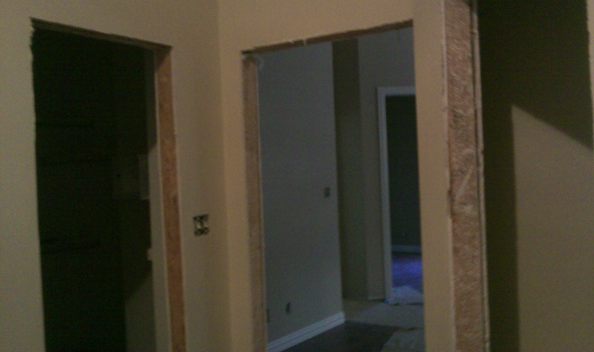 Don't hire Royal Renovations if you want Doors and Door Jambs or Casings!
They Took $25,000 and left us with 
this Mess!  